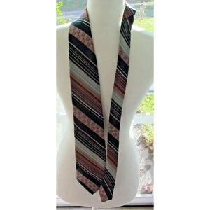 Vintage Wemlon by Wembley Greens & Reds Stripe Men's Necktie